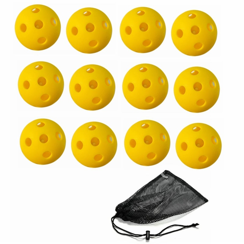 Yellow Indoor Pickleballs (26 Holes)