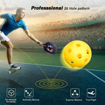 Yellow Indoor Pickleballs (26 Holes)